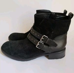 SALE Clark's ankle Boots Artisan Black Swansea moto